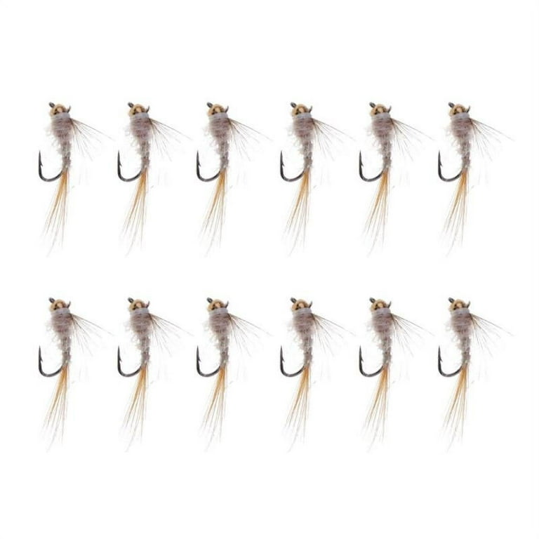 Fly Fishing Trout Flies Ribbed Ear Trout Wet Fly - Nymph with Brass Bead  Head - Dozen Wet Flies