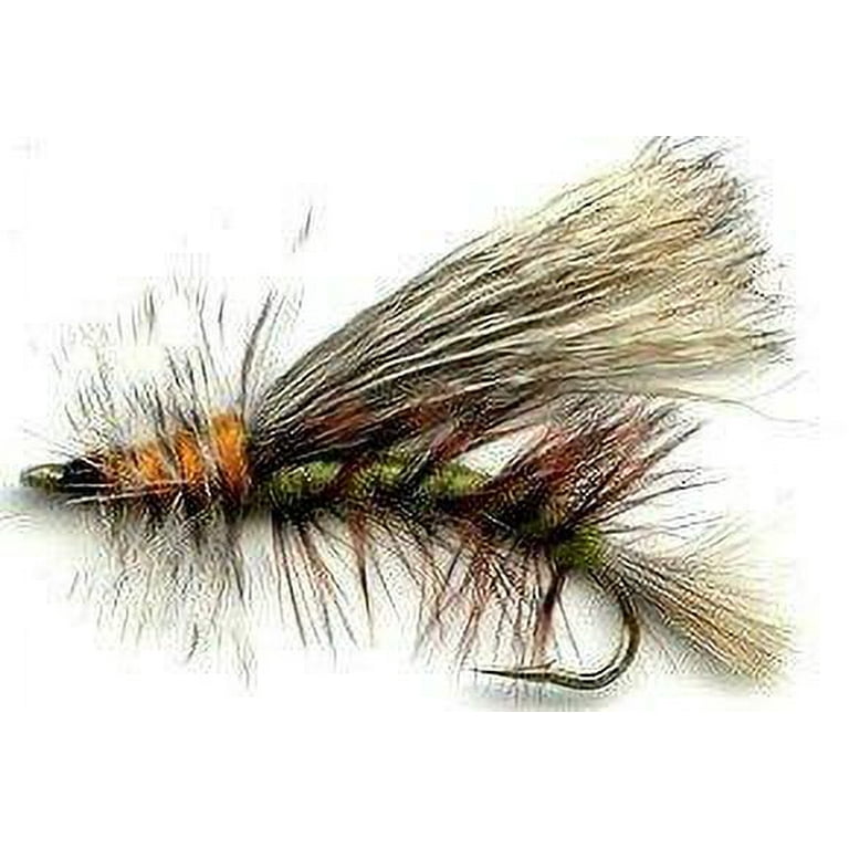 Fly Fishing Trout Flies - Stimulator Olive/Green Dry Fly - One