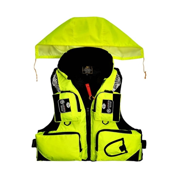 Fly Fishing Vest Fishing Safety Life Jacket For Swimming Sailing Boating Kayak Floating Multifunction Breathable Backpack For Men And Women Yellow XL