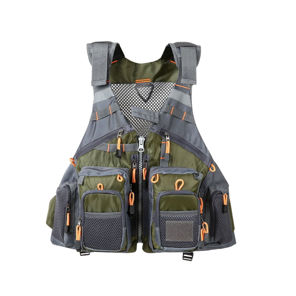 Fly Fishing Vest with Breathable Mesh Outdoor Adjustable Multi Pokcet ...
