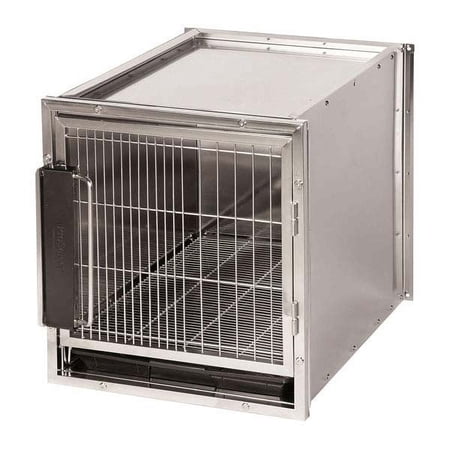 Fly Free Zone 2-Door 43" Steel Kennel Cage for Pets with Slide-out Tray