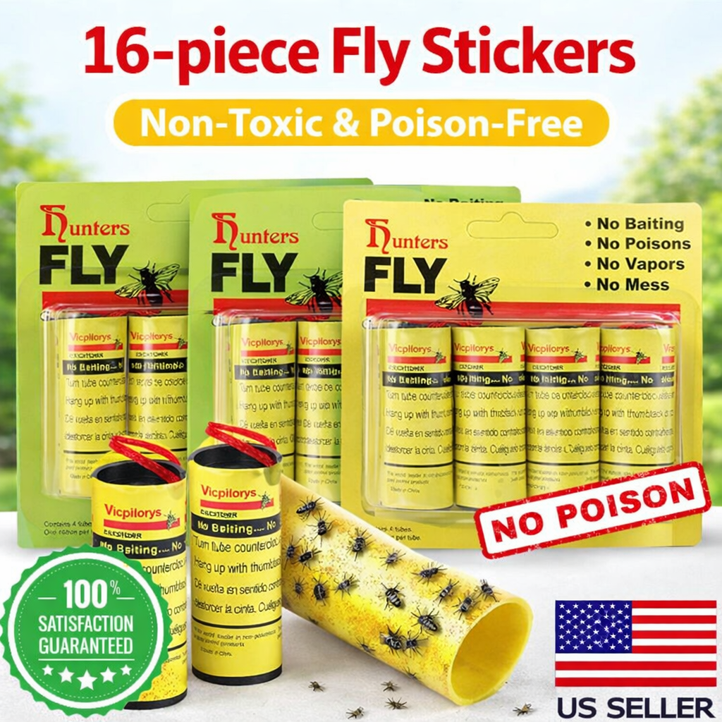 Fly Glue Trap Bug Sticker Strips Fly Cather Fly Glue 16pcs - Walmart.com
