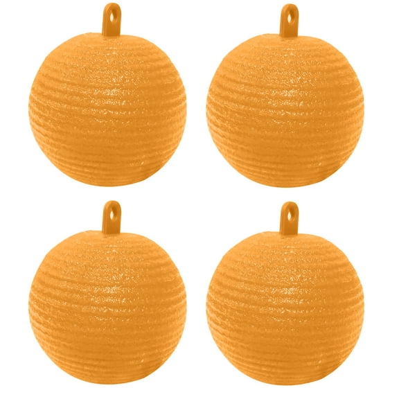 Fly Gnat Fruit Fly Sticky Trap Ball - Hanging Fly Sticky Ball Fly Trap, Flying Insects Ball for Indoor Outdoor House Kitchen, Plants Trees Flying Insects Trap Yellow(4 pcs)