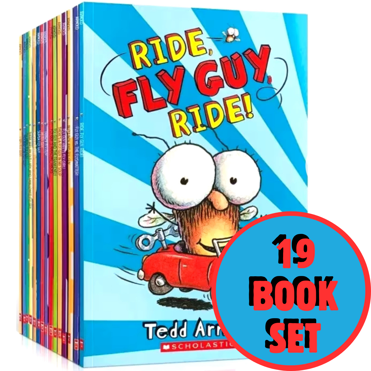 Fly Guy Complete Hardcover Set: Fly Guy's Ninja Christmas; Shoo, Fly Guy! There Was an Old Lady Who Swallowed Fly Guy; Fly High, Fly Guy! Hooray for Fly Guy and More! by Tedd Arnold
