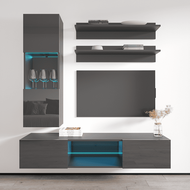 Fly H 33TV Wall Mounted Floating Modern Entertainment Center