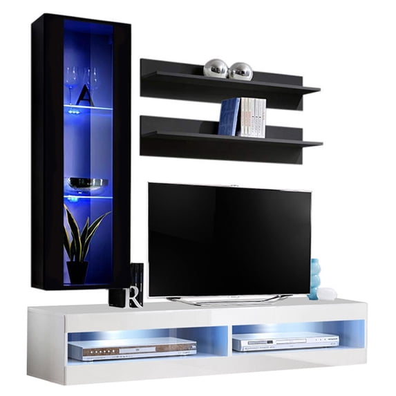 Fly H 34TV Wall Mounted Floating Modern Entertainment Center