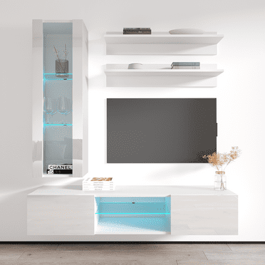 Fly H2 33TV Wall Mounted Floating Modern Entertainment Center