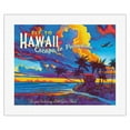 thumbnail image 1 of Fly to Hawaii - Escape to Paradise - I’m Going Back to my Little Grass Shack - Vintage Hawaiian Travel Poster by Rick Sharp - Fine Art Rolled Canvas Print 16in x 20in, 1 of 4