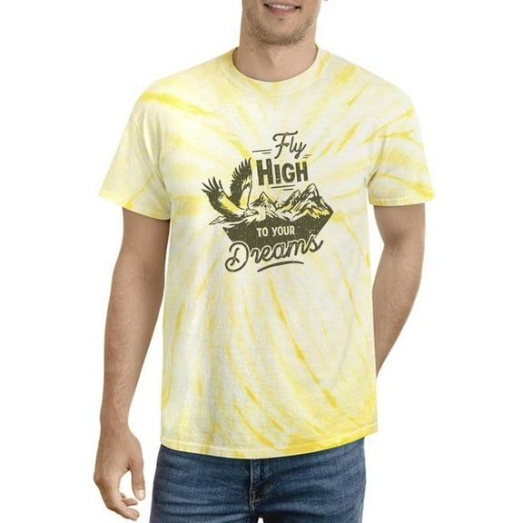 Fly High To Your Dreams Text Tie Dye Cyclone Men -Smartprints Designs, Male Small