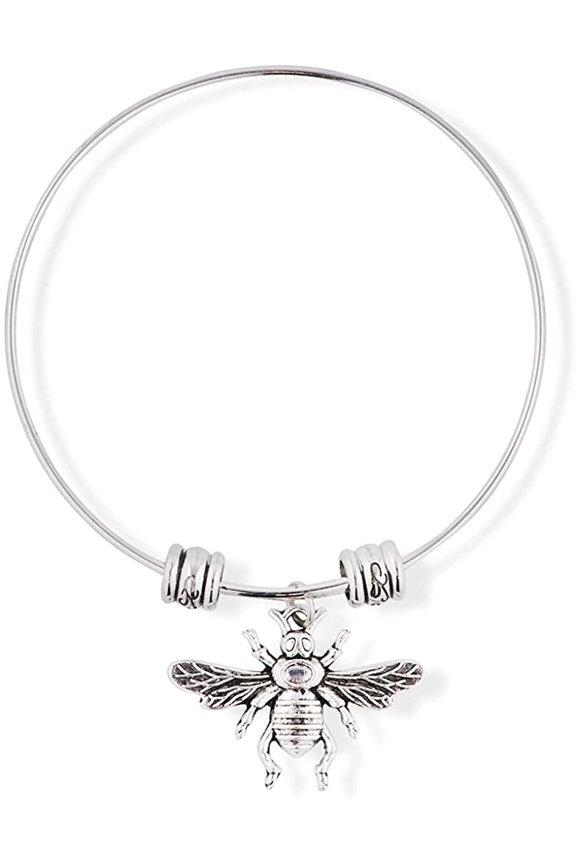 Fly Insect Large Fancy Charm Bangle
