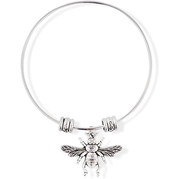 Fly Insect Large Fancy Charm Bangle