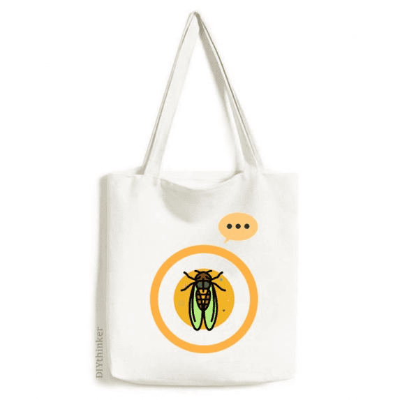 Fly Insect Mosquito Bug Winged Drawing Expression Sack Canvas Tote Shoulder Bag