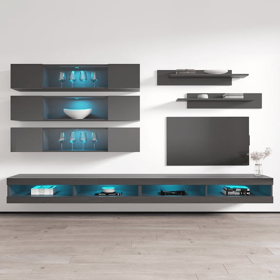 Fly J 34TV Wall Mounted Floating Modern Entertainment Center