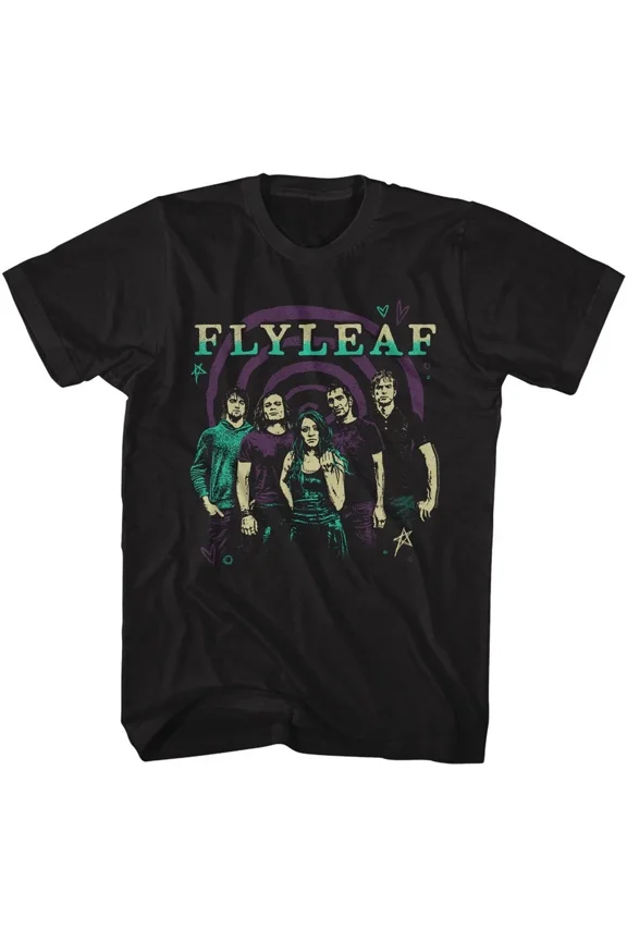 Fly Leaf Group Photo Black Music Shirt