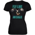 thumbnail image 1 of Fly Like an Eagle Flying Football Juniors Soft T Shirt Black X-LG, 1 of 4