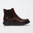 thumbnail image 1 of Fly London Womens Red SALV Chelsea Leather Ankle Casual Wedge Heel Boots, 1 of 5
