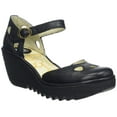 thumbnail image 1 of Fly London Womens Yuna Mousse Leather Sandals, 1 of 4