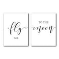 thumbnail image 1 of Fly Me To The Moon, Set of 2 Posters, Minimalist Art, Typography Art, Bedroom Wall Decor, 1 of 5