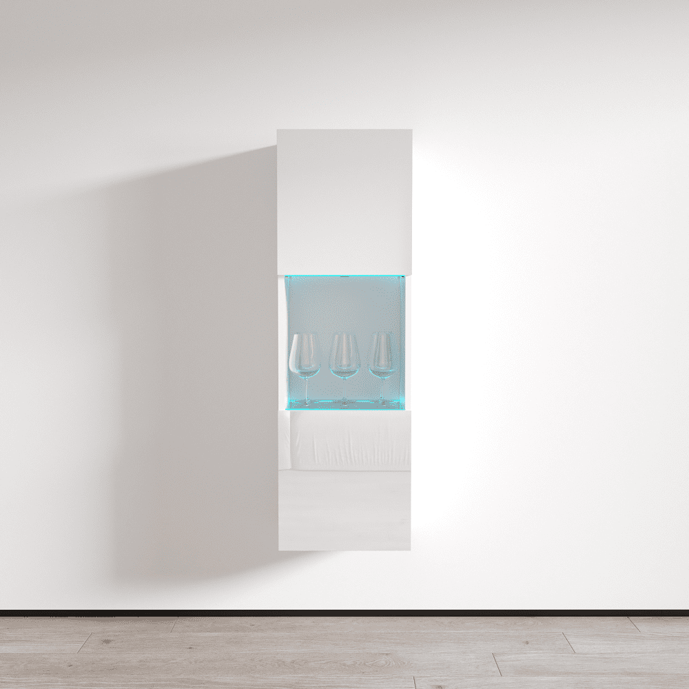 Fly Modular Wall Mounted Floating Bookcase (Type22) White
