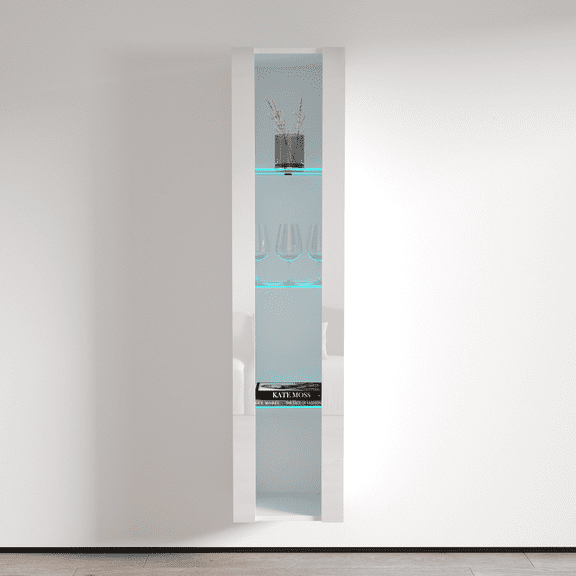 Fly Modular Wall Mounted Floating Bookcase Cabinet (Type-41) White