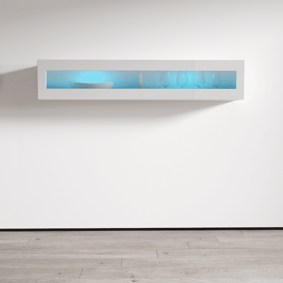 Fly Modular Wall Mounted Floating Media Cabinet (Type-51) White