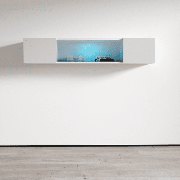 Fly Modular Wall Mounted Floating Media Cabinet (Type-52) White