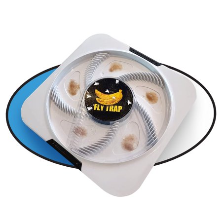 Fly On A Ripe Banana: Housefly Trap for Indoors or Outdoors, Rechargeable Fly Trap, Motor-Controlled Housefly Trap with No Chemicals
