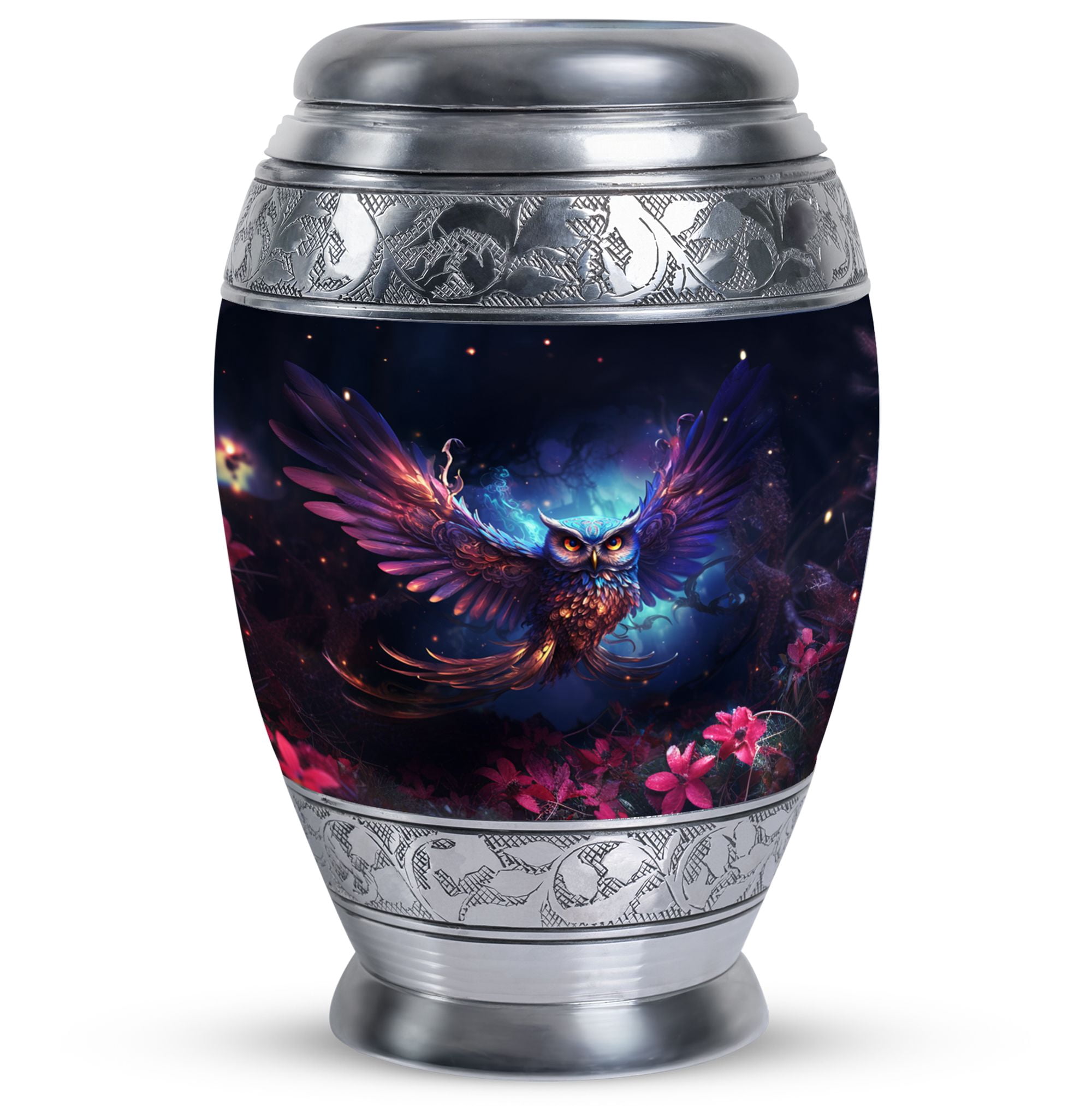 Fly Owl Urns For Human Ashes Large Adult - Decorative Urns With Velvet Bag, Burial Urns For Adult Human Ashes - Cremation Urns For Ashes For Women - Large Urns For Human (Size -10inch)