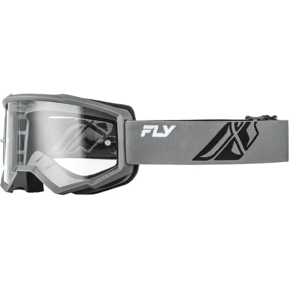 Fly Racing Focus Youth Goggles (One Size Fits Most, Black/Gray / Clear Lens)