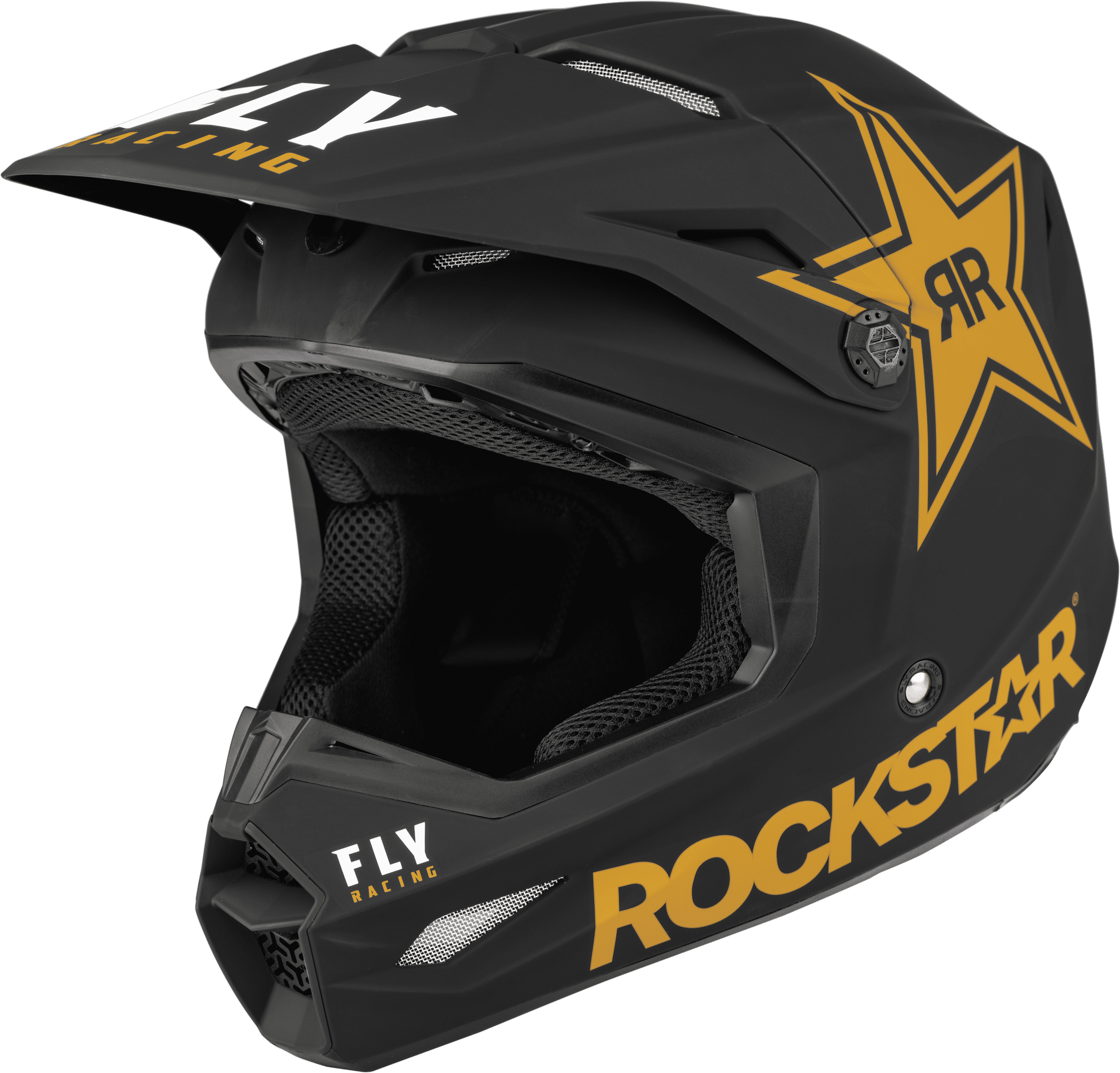 Fly Racing 73-3311 Kinetic Rockstar Helmet Matte Black/Gold S