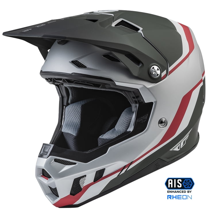 Fly Racing 73-4313 Formula Cc Driver Helmet Matte Silver/Red/White L