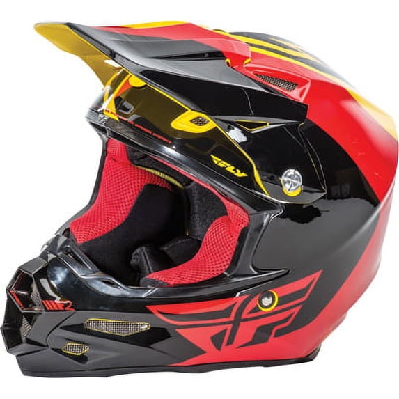 Fly Racing F2 Carbon Pure Helmet Yellow/Black/Red Sm 73-4124S