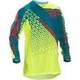 thumbnail image 1 of Fly Racing Kinetic Mesh Trifecta Jersey Hi Vis/Teal XL  370-328X, 1 of 1