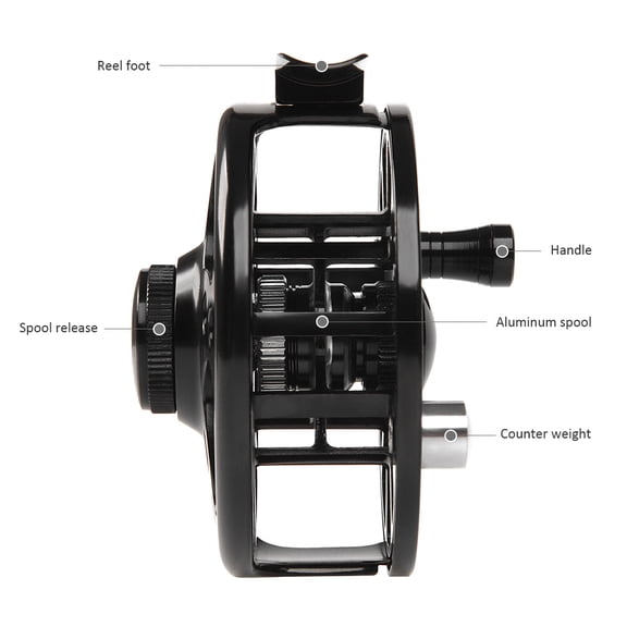 Fly Reel Reels Fly Fishing Reel Aluminum Alloy Fishing Reel 3/4 / 5/6 / 7/8 Weight 2+1 Ball Bearing Left Right Interchangeable Fly Reel