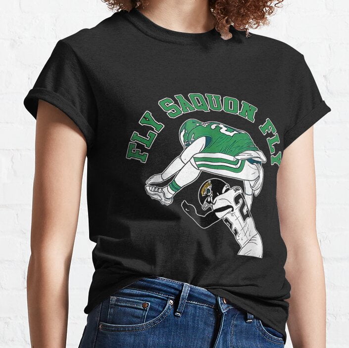 Fly Saquon Fly Eagles Barkley The Reverse Hurdle Classic T-Shirt