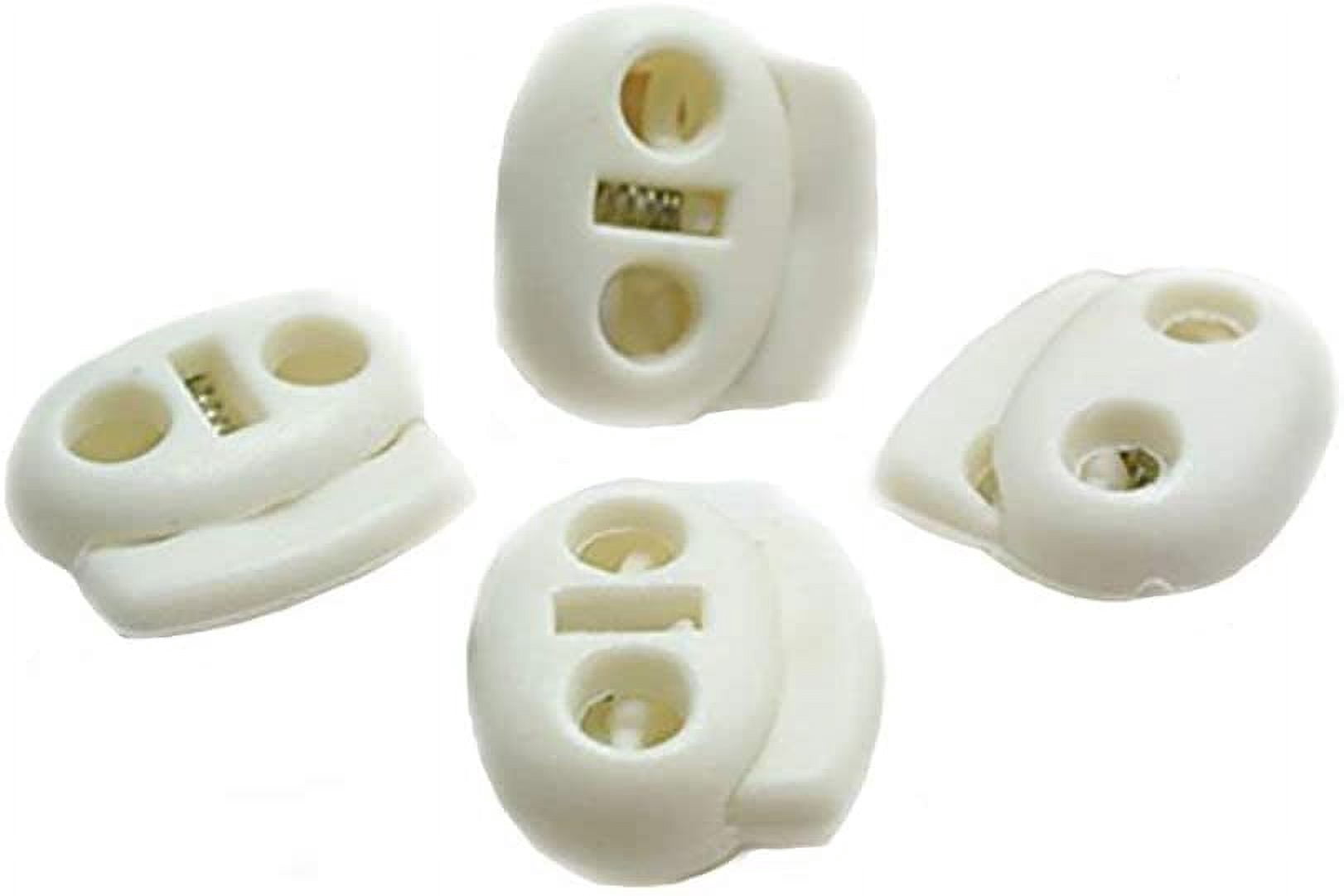 Fly Shop Smallest Double Holes White Oval Bean Cord Lock Stopper ...