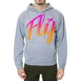 thumbnail image 1 of Fly Society Mens The All Aboard Hoodie Sweatshirt, Grey, Large, 1 of 2