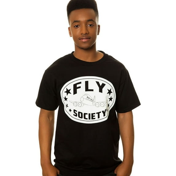 Fly Society Mens The Classic Ko Graphic T-Shirt, Black, Small