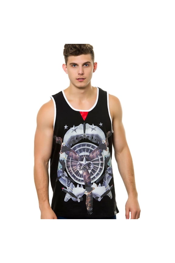 Mens The Jet Stream Tank Top, Black, Large