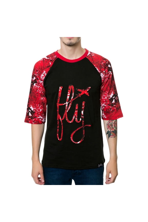 Mens The Max Raglan Graphic T-Shirt, Black, X-Large