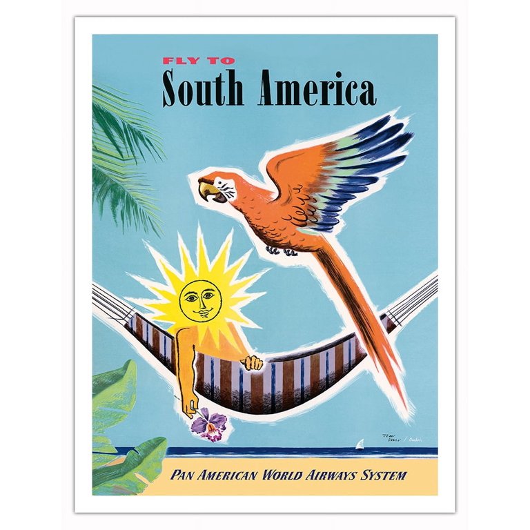 Fly to South America - Pan American World Airways - Vintage 