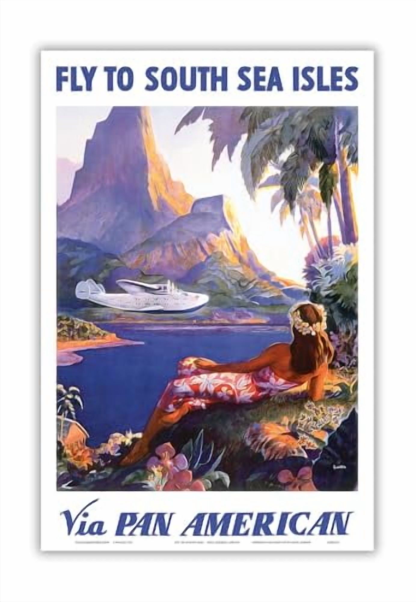 Fly to South Seas Isles via Pan Airways (PAA) Hawaii - Vintage Airline ...
