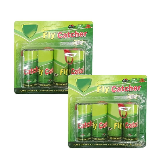 Fly Strips,8PCS Fruit Fly Traps For Indoors And Outdoors, Hanging Fly Paper, Sticky Bug Traps,Flying Insect Trap For Bug, Gnat, Insect, Mosquito