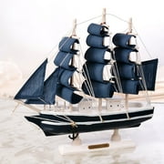 Fly Sunton Wooden Sailing Ship Mediterranean Style Home Decoration Handmade Carved Nautical Boat Model Gift(M1621)