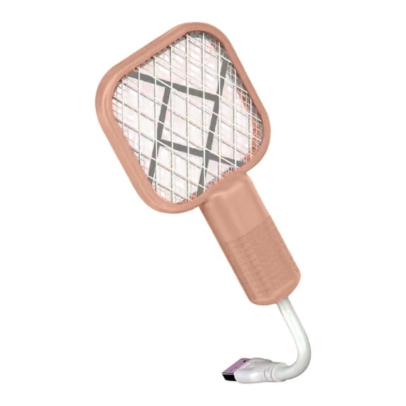 Fly Swatter, Electric Rechargeable Mosquito Racket Bug Zapper, USB Powered Handheld Insect Killer with Safety Mesh Grid, Portable Indoor Outdoor Pest Control Tool C