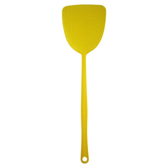 Fly Swatter, Heavy Duty Plastic Flyswatters, 4.7x17.5Inch Mosquito Swatter, Long Handle Flyswatter, Flexible Durable Manual Bug Swatter, for Home, Flies, Mosquitoes, Bees, Spiders, Yellow