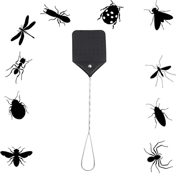 Fly Swatter For Indoors.,Long Handle, Heavy Duty Fly Swatter Manual Multi Pack. Flyswatters Heavy Duty Flyswatter 1 Pack,Flies Swater Includes Window Bug Traps,Mesh Fly Swatter For Indoors,Black