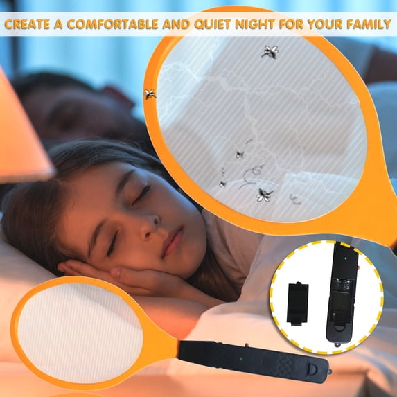 Fly Swatter Large Mosquito Killer, Extra Long Handle Pest Zapper for Indoor Outdoor, Durable Insect Flies Gnat Bug Repellent Tool