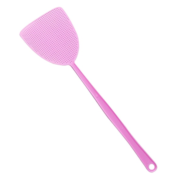 Fly Swatter Long Handle Plastic Fly Swatter Insect Bug Swatter Handheld Pest Removal Tool for Indoor Outdoor Kitchen Home Garden Flexible Durable Hanging Design Pink