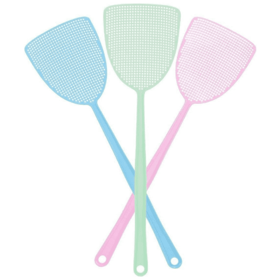 Fly Swatter, Strong Flexible Manual Set Pest Control, Assorted Colors (3 Pack)